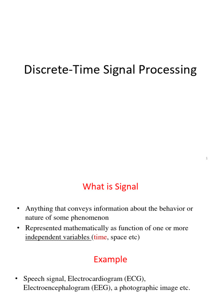 1 | PDF | Discrete Time And Continuous Time | Electronics