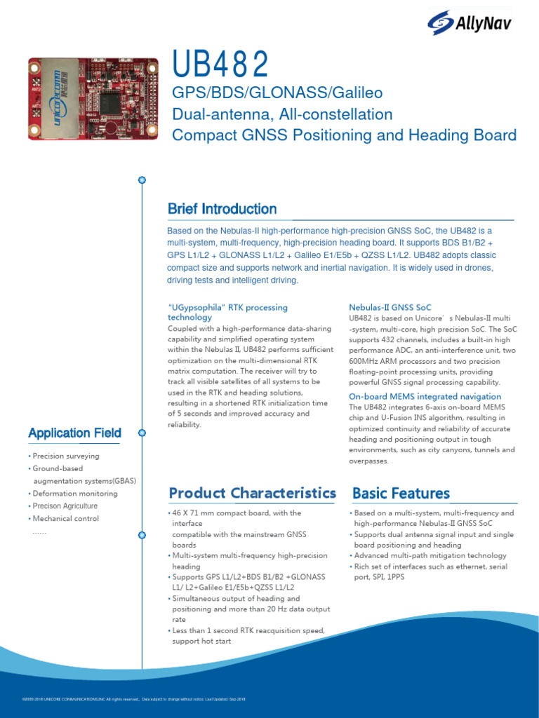 UB482: High-Precision GNSS Board | PDF | Computer Engineering | Mobile ...