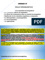 Presentacion Unidad IV Materiales Ferromagneticos