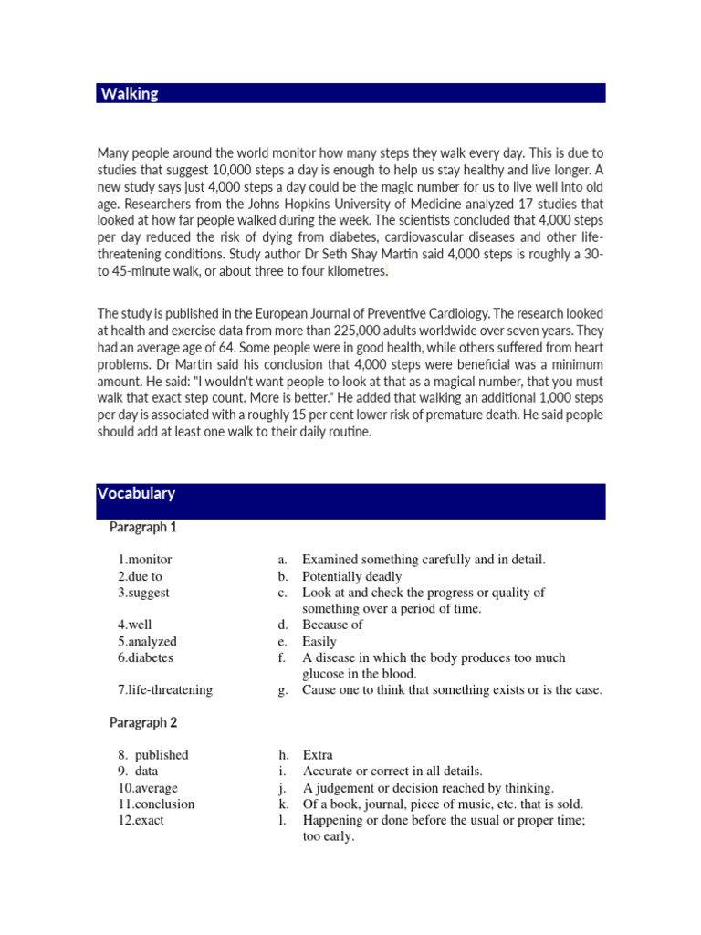 Walking | Download Free PDF | Diabetes | Cardiovascular Diseases