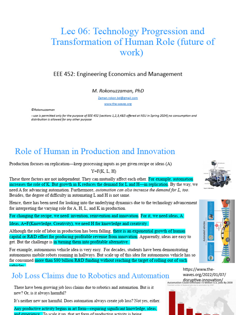 Human Role in Automation Evolution | PDF | Automation | Innovation