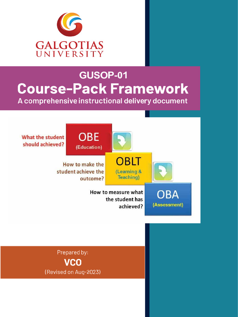 Comprehensive Course Pack Framework | PDF | Educational Assessment ...