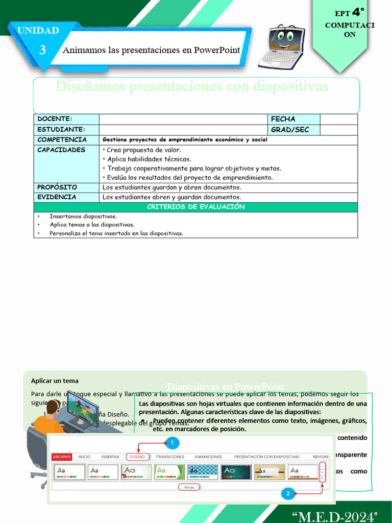 Ficha de Actividad Ept 4°-Semana 3 | PDF | Microsoft PowerPoint ...