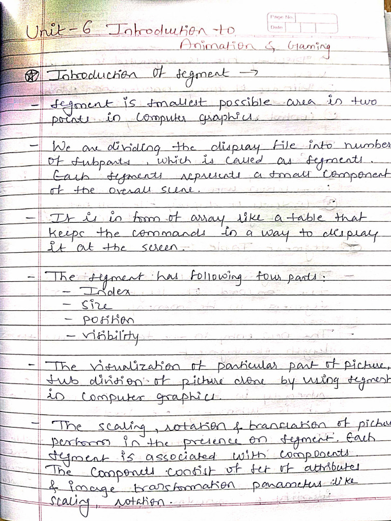 CG Unit 06 Notes | PDF