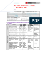 Plan Del Festival de La Lectura 2024