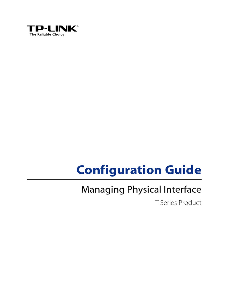 Port Configuration Guide Tplink | PDF | Conmutador de red | Interfaz de ...