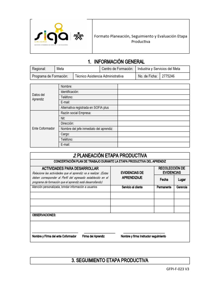 Gfpi f 023 formato etapa pr ctica pdf evaluaci n planificaci n