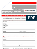 EFSIS-2 2P Packaging Application Form