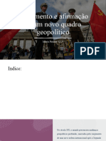 Nascimento e afirmação de um novo quadro geopolítico