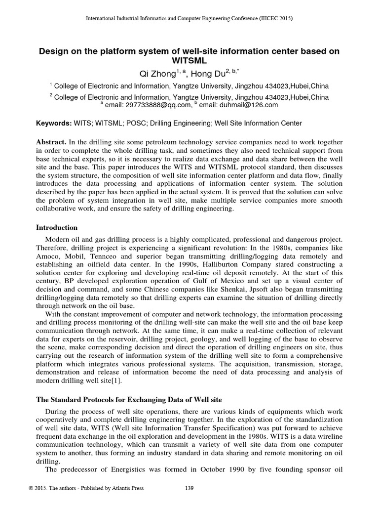 WITSML-Based Well Site Information System | PDF | Xml | Computer Network