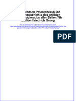 Download pdf of Unternehmen Patentenraub Die Geheimgeschichte Des Grosten Technologieraubs Aller Zeiten 7Th Edition Friedrich Georg full chapter ebook 