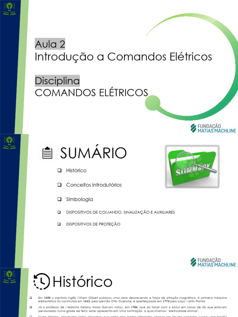 Aula 2 - Introdução A Comandos Elétricos | PDF | Relé | Motor elétrico