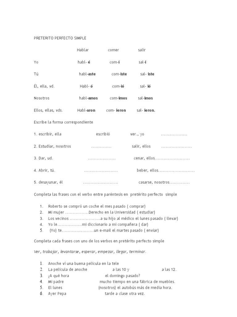 претерито перфекто симпле. Preterito simple в испанском. претерито перфекто симпле в испанском. спряжение preterito perfecto. Preterito simple в испанском исключения.
