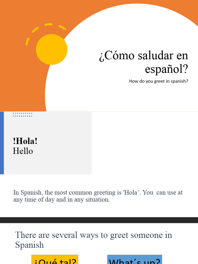 Cómo Saludar en Español | PDF | Foreign Language Studies | Lifestyle