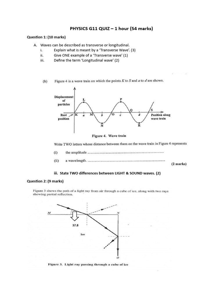 Chemistry physics quiz pdf