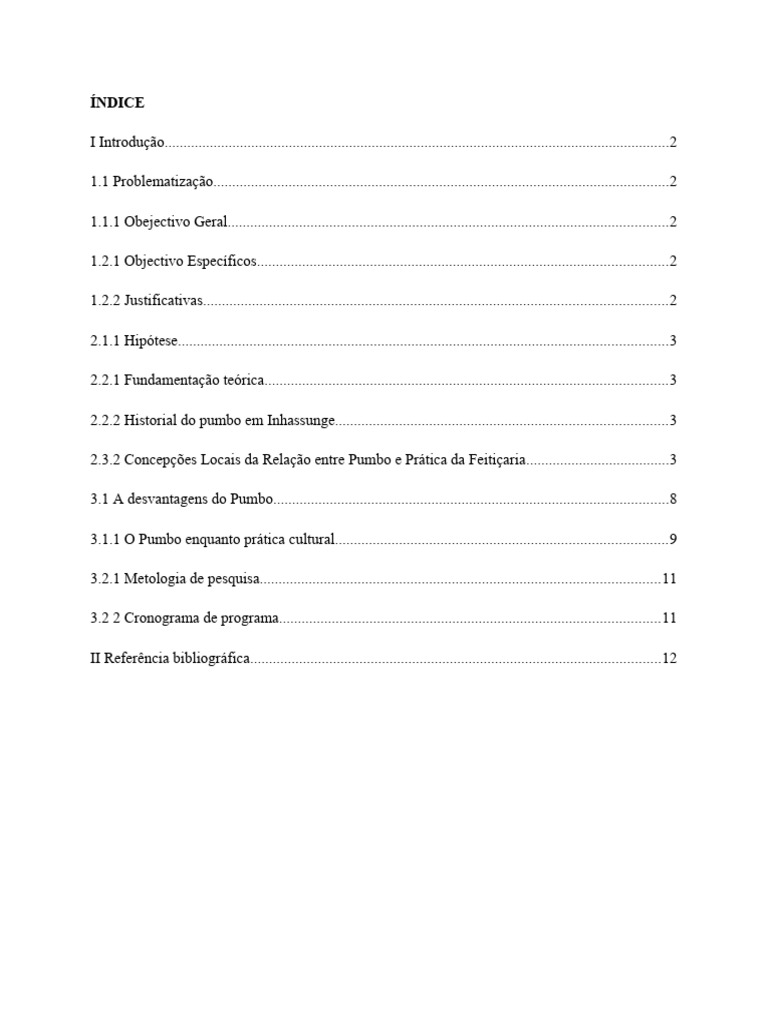 Análise do Pumbo em Inhassunge, Moçambique | PDF | Família | Sociologia