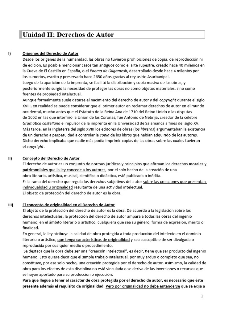 Historia y Conceptos del Derecho de Autor | PDF | Derechos de autor | Autor