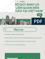 Nhóm 7 - Một Số Quy Định Và Luật Liên Quan Đến Quảng Cáo Tại Việt Nam