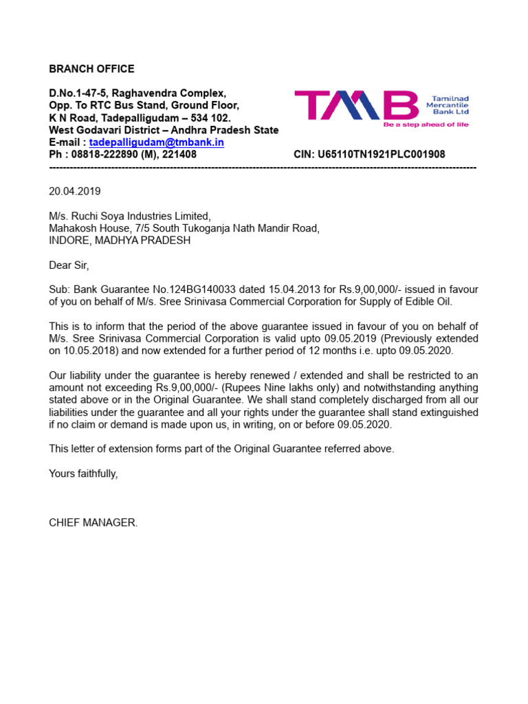 Bg Extension Letter PDF