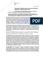 El Departament D'economia I Hisenda Posa en Marxa El Programa Operatiu Del Fons FEDER de Catalunya 2021-2027