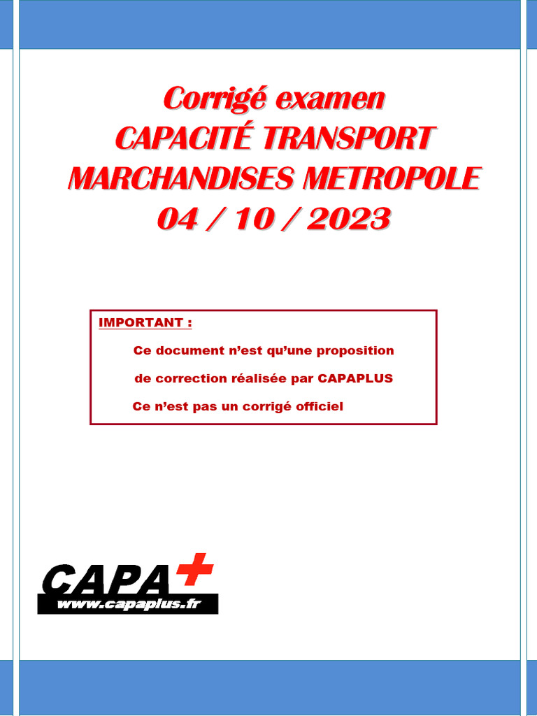 Resultat Examen Capacit De Transport 2023