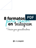 8 Formatos para Crecer en Instagram para Procastinadores