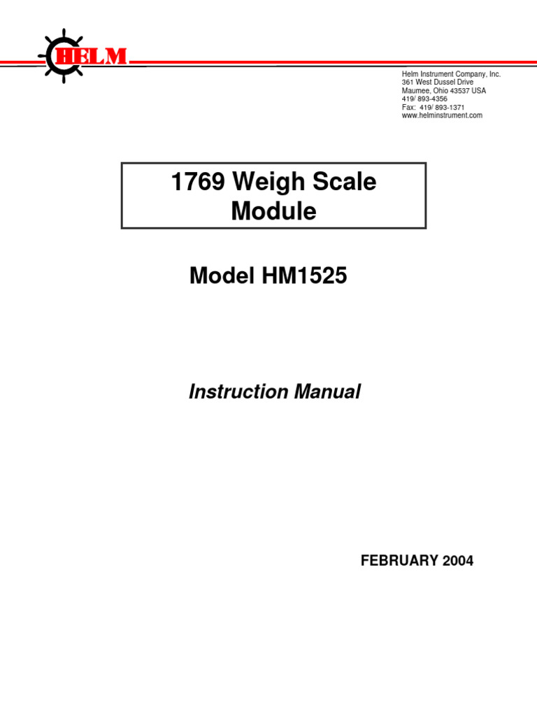 hm1525 Weigh Scale Module | PDF | Programmable Logic Controller ...