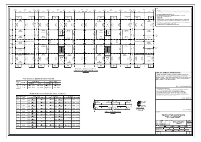 Floor Beam Design and Reinforcement Details | PDF | Civil Engineering ...