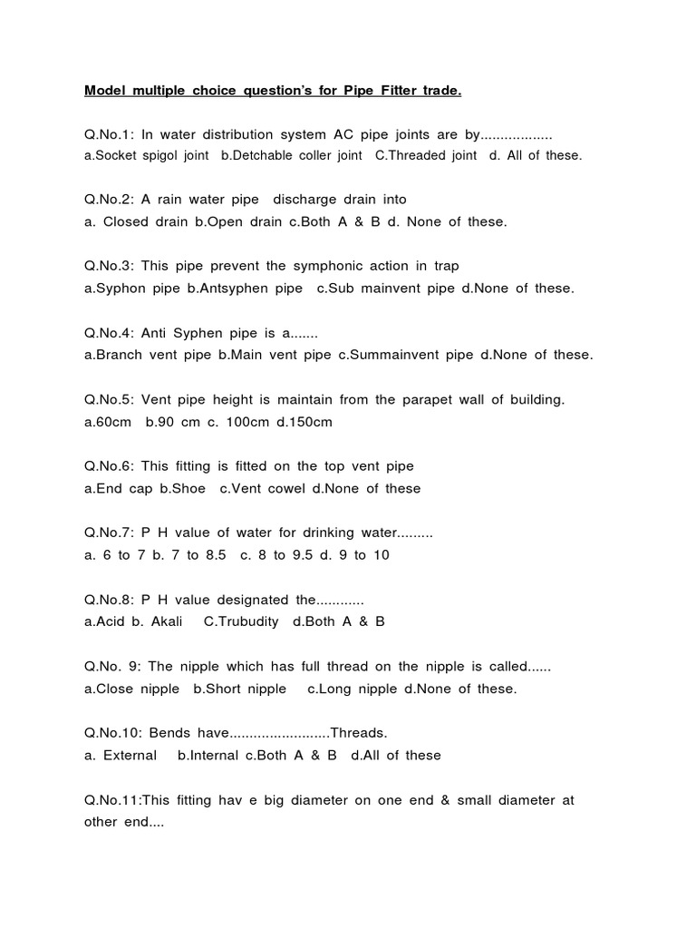 1578031214500-Pipline Fitter Engg | PDF | Pipe (Fluid Conveyance) | Valve