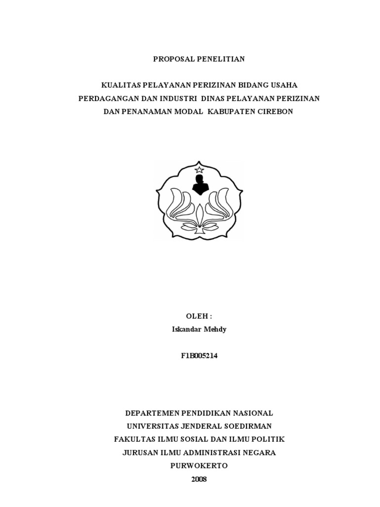 Contoh Proposal Skripsi Ilmu Administrasi Negara Contoh