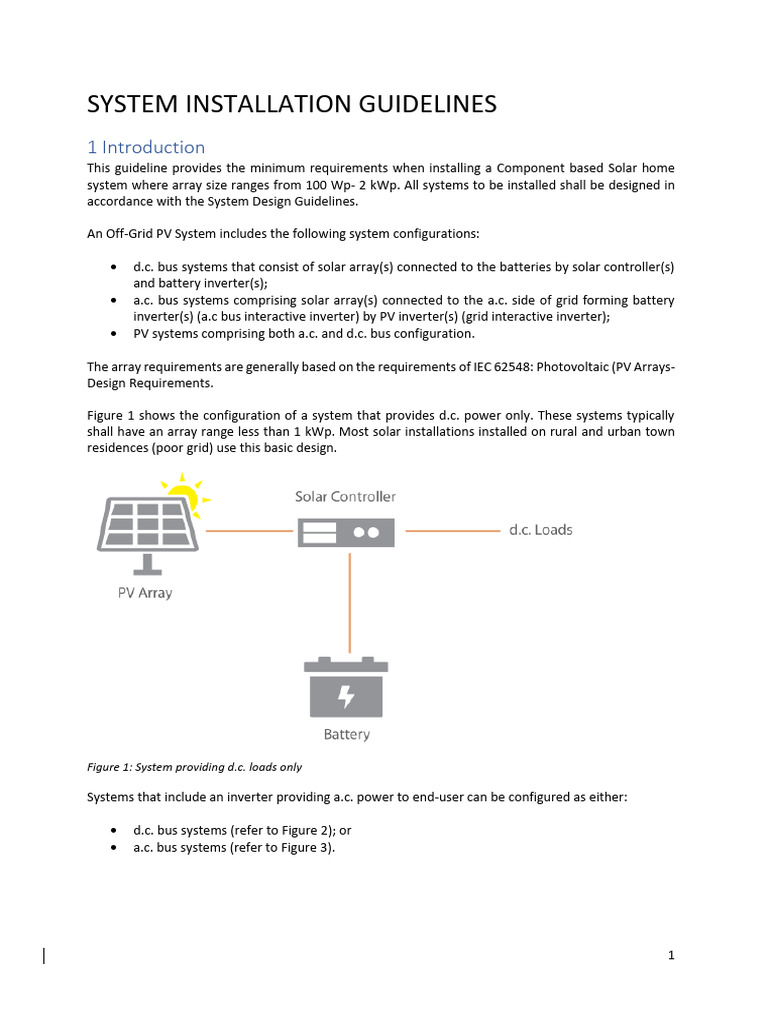 Solar Home System Installation Guide | PDF | Photovoltaic System ...