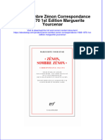 Download pdf of Zenon Sombre Zenon Correspondance 1968 1970 1St Edition Marguerite Yourcenar full chapter ebook 
