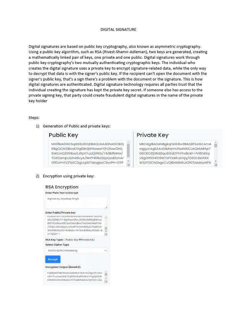 Digital Signature | PDF