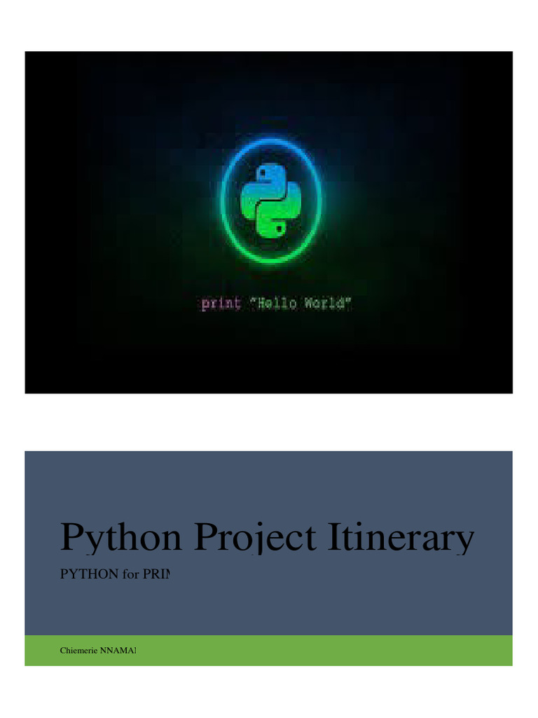 Python Itinerary | Download Free PDF | Machine Learning | Computing