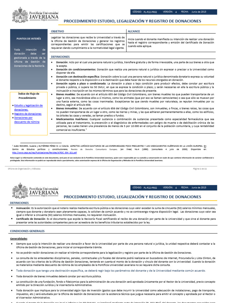 PL-P22-PR02 Procedimiento Estudio, Legalización y Registro de ...