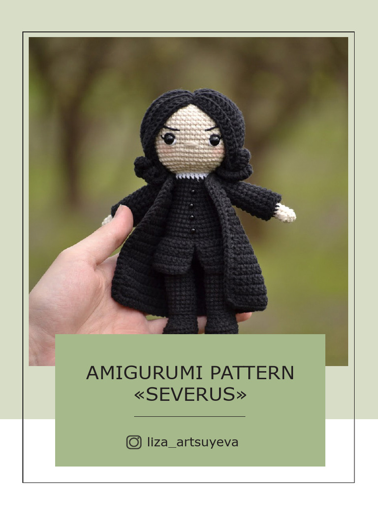 Severus Snape Amigurumi Pattern | PDF | Crochet | Yarn