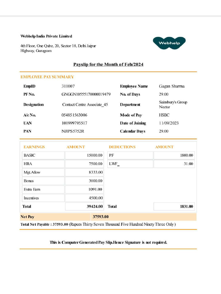 Payslip Feb 2024 1 PDF