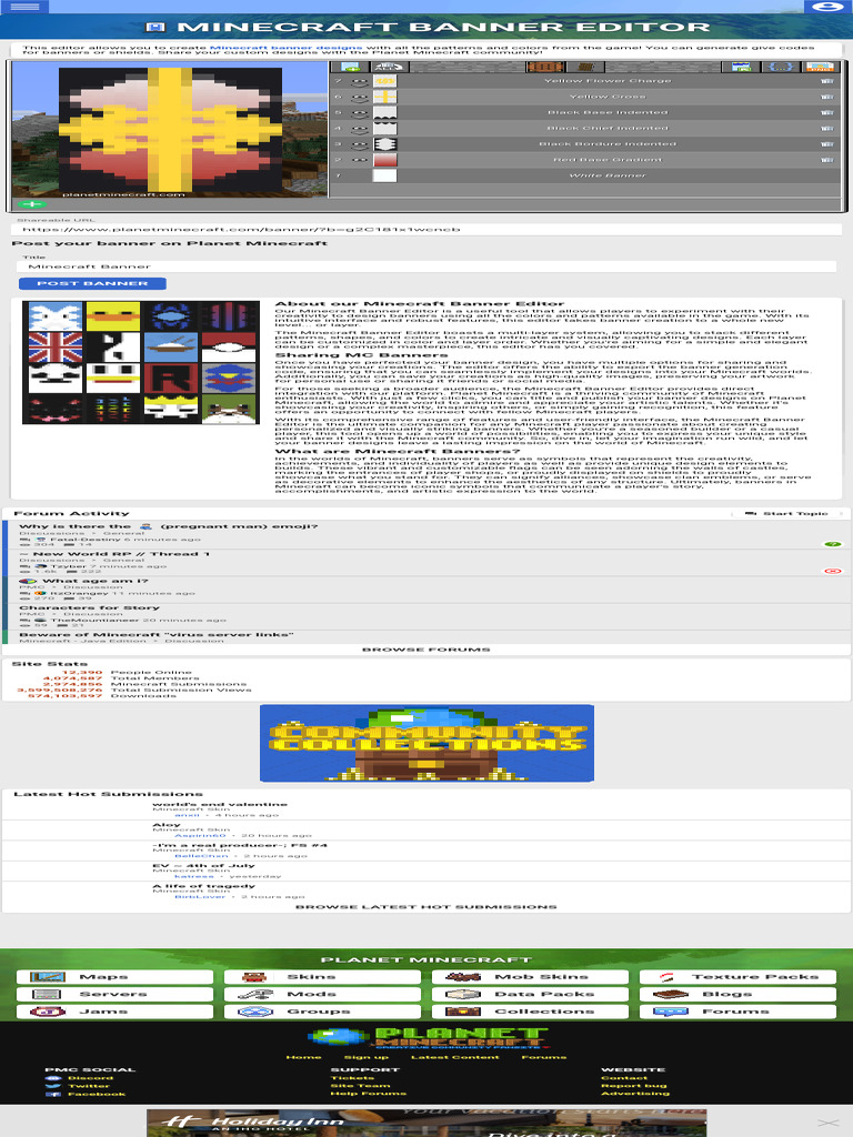 Minecraft banner editor create minecraft banners capes pdf minecraft