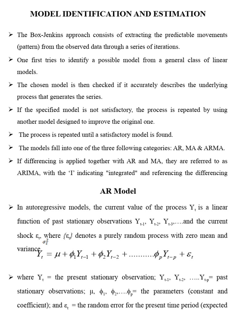 Time Series Lecture Notes-Ch-6 | PDF | Autoregressive Model ...