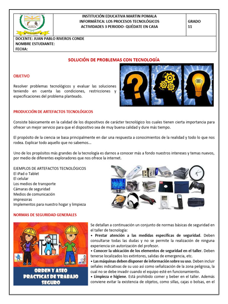 Guia 1 - Semestre B - Grado 11 Tecnologías e Informática | PDF ...