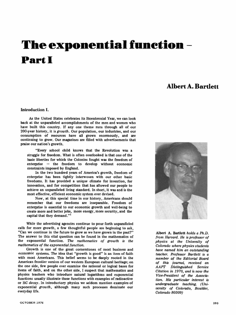 The Exponential Function - pt1 | PDF