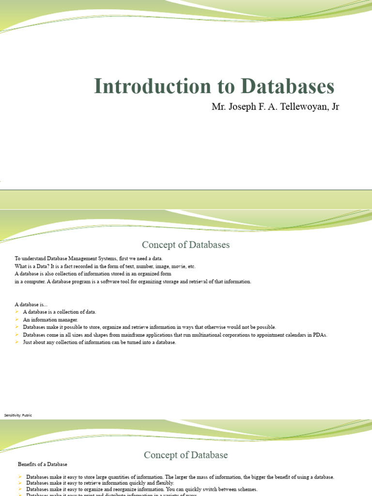 Introduction To DB - Engr 268 | PDF | Relational Database | Databases