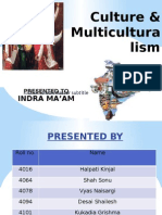Culture & Multicultura Lism: Indra Ma'Am