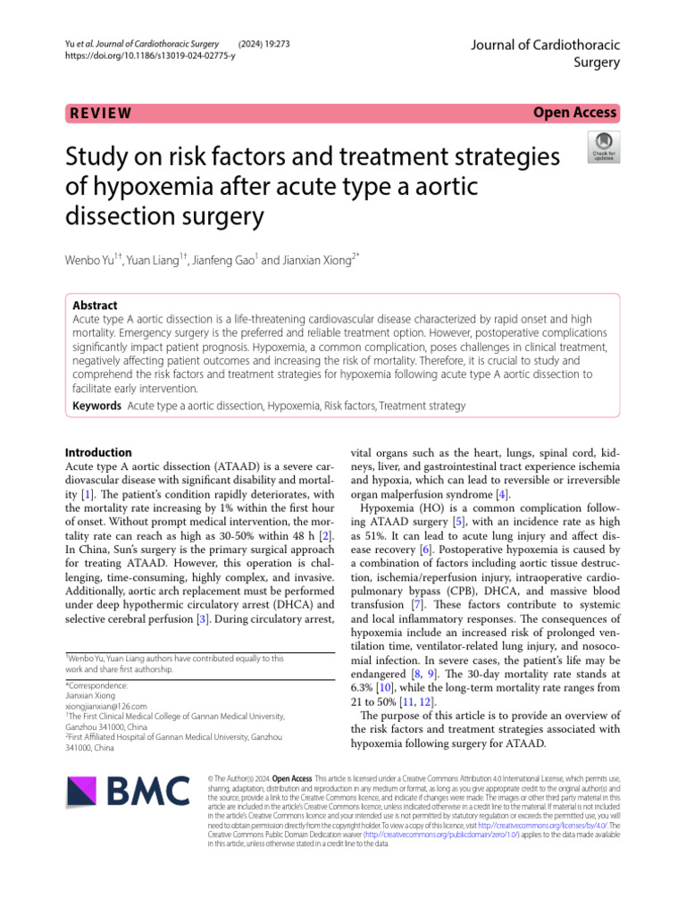 5 - Study On Risk Factors and Treatment Strategies of Hypoxemia After ...