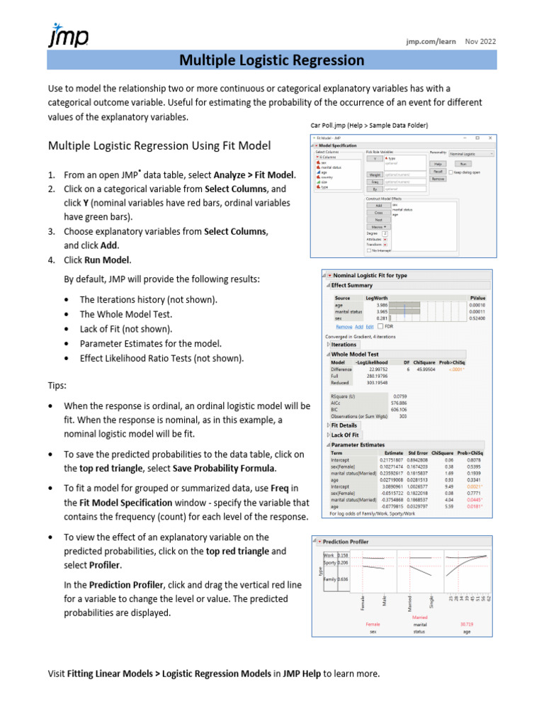 JMP Guide MultipleLogisticRegression PDF