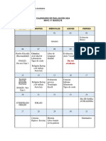 Calendario de Evaluación 2024 Mayo 6° Básico B: Ciencias