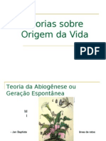 Teorias Sobre A Origem Da Vida