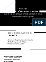 Evaluación Permanente 1 - Producción y Realización Audiovisual Publicitaria. Grupo 7