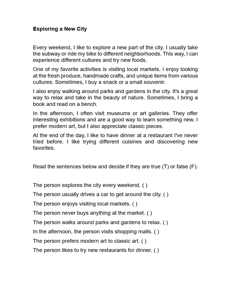 Exploring A New City Pdf