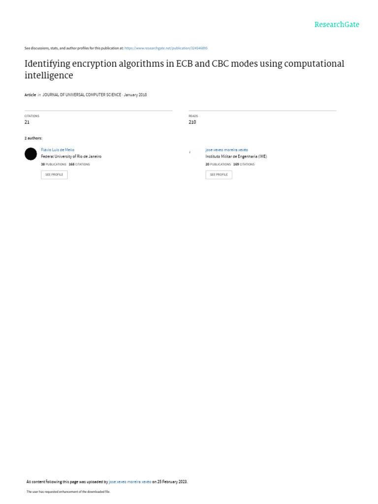 Identifying Encryption Algorithms in Ecb and CBC Modes Using ...